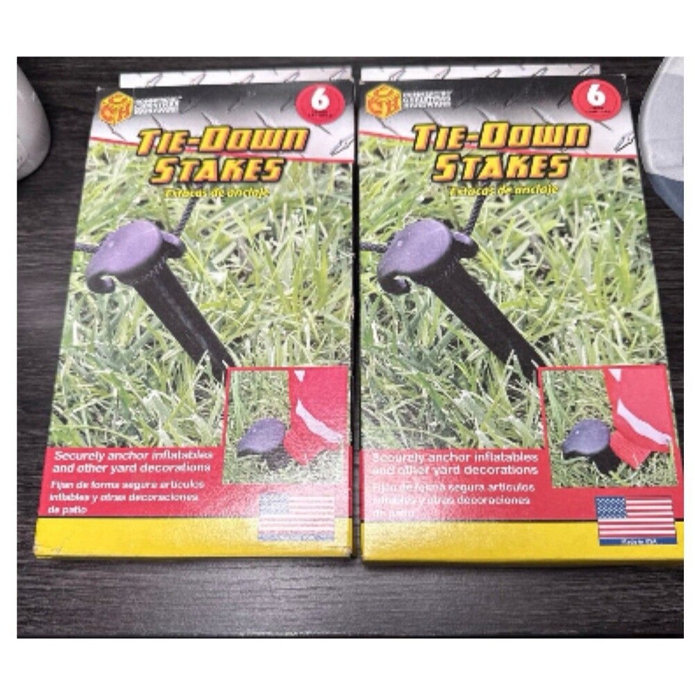 Adams Plastic Tie-Down Stakes for Anchoring Tents, Tarps, Inflatables